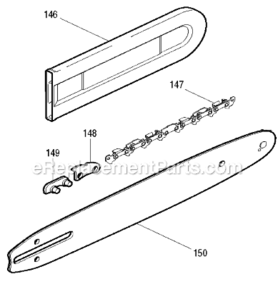 Page I Diagram and Parts List for DCS341  Makita Chainsaw