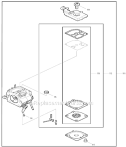 Page E Diagram and Parts List for DCS34  Makita Chainsaw
