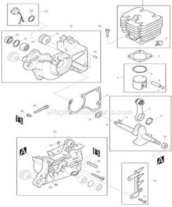 Part Location Diagram of 028-132-110 Makita Piston Assembly