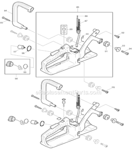 Page F Diagram and Parts List for DCS400  Makita Chainsaw