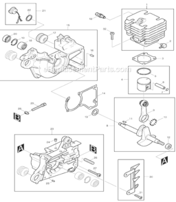 Page A Diagram and Parts List for DCS401  Makita Chainsaw