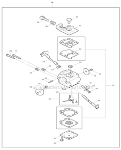 Page H Diagram and Parts List for DCS430  Makita Chainsaw