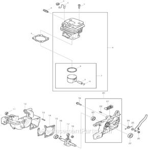 Page A Diagram and Parts List for DCS431  Makita Chainsaw