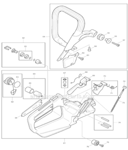 Page C Diagram and Parts List for DCS431  Makita Chainsaw