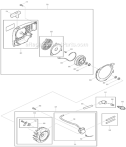 Page D Diagram and Parts List for DCS431  Makita Chainsaw