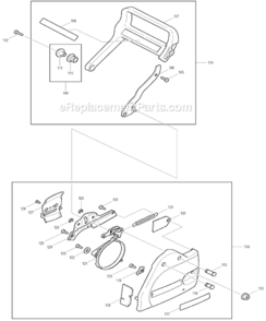 Page E Diagram and Parts List for DCS431  Makita Chainsaw