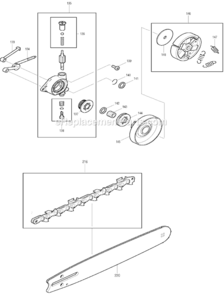 Page F Diagram and Parts List for DCS431  Makita Chainsaw