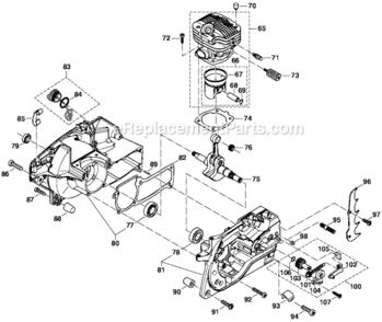 Page C Diagram and Parts List for DCS510-18  Makita Chainsaw