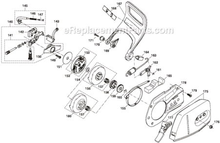 Page E Diagram and Parts List for DCS510-18  Makita Chainsaw