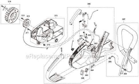 Page G Diagram and Parts List for DCS510-18  Makita Chainsaw