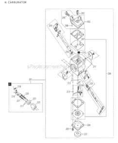 Page E Diagram and Parts List for DCS51020  Makita Chainsaw