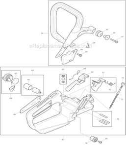 Page D Diagram and Parts List for DCS5200I  Makita Chainsaw