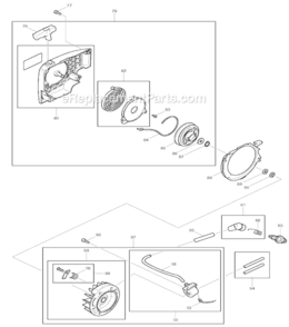 Page E Diagram and Parts List for DCS5200I  Makita Chainsaw