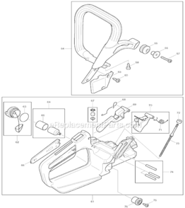 Page D Diagram and Parts List for DCS520  Makita Chainsaw