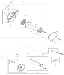 Page E Diagram and Parts List for DCS520  Makita Chainsaw