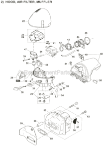 Page B Diagram and Parts List for DCS6401-20  Makita Chainsaw