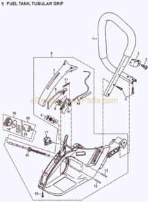 Page A Diagram and Parts List for DCS6401  Makita Chainsaw