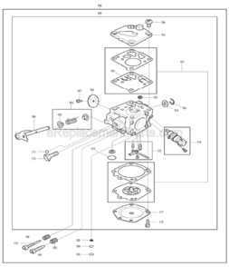 Part Location Diagram of 957-150-100 Makita Set Diaphragm/gaskets