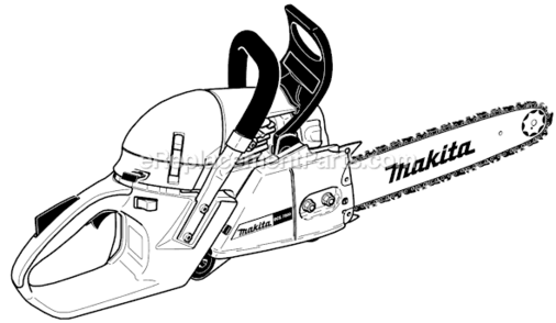 Page A Diagram and Parts List for DCS7301  Makita Chainsaw
