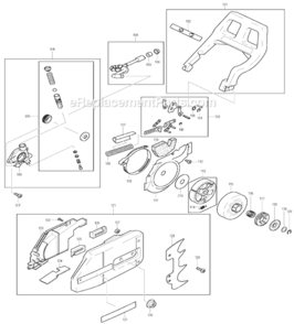 Page D Diagram and Parts List for DCS9010  Makita Chainsaw