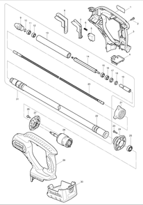 Page 1 Diagram and Parts List for BVR850 Type 1 Makita Lawn Tractor