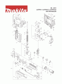 Page 1 Diagram and Parts List for LXTP01Z Type 1 Makita Saw