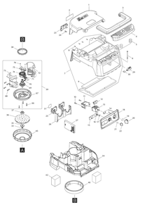 Fig-0 Diagram and Parts List for XCV24ZX  Makita Canister Vacuum
