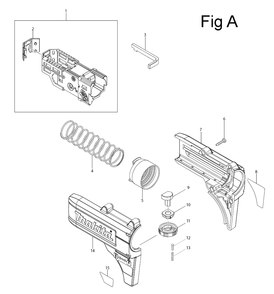 Fig-1 Diagram and Parts List for XSF03TX2  Makita Screwdriver