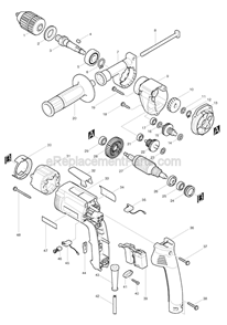 Page A Diagram and Parts List for DP4003  Makita Electric Drill