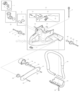 Page A Diagram and Parts List for DPC6201  Makita Concrete Saw