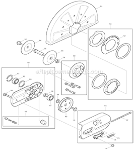 Page F Diagram and Parts List for DPC6201  Makita Concrete Saw