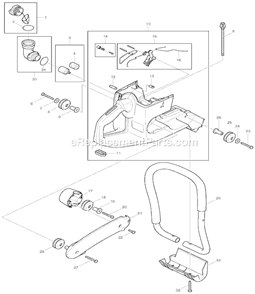 Page A Diagram and Parts List for DPC6400  Makita Concrete Saw