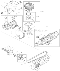 Page E Diagram and Parts List for DPC6400  Makita Concrete Saw