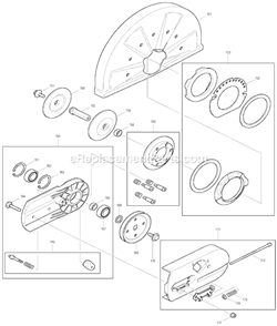 Part Location Diagram of 394-228-130 Makita Axle 22.2mm