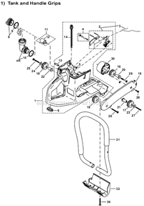 Page A Diagram and Parts List for DPC6401  Makita Concrete Saw