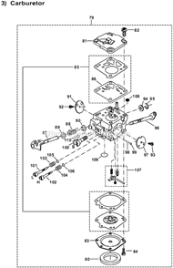 Page C Diagram and Parts List for DPC6401  Makita Concrete Saw