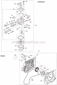 Page C Diagram and Parts List for DPC6410  Makita Concrete Saw