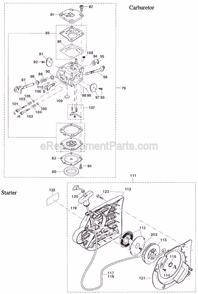 Page C Diagram and Parts List for DPC6411  Makita Concrete Saw