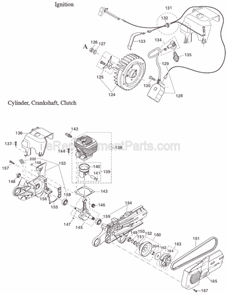 Page D Diagram and Parts List for DPC6411  Makita Concrete Saw