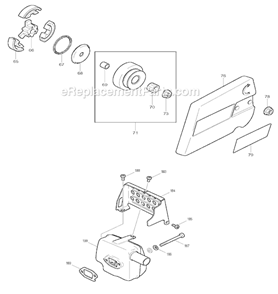 Part Location Diagram of 957223309 Makita Clutch Drum With Pull
