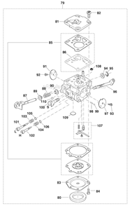 Page C Diagram and Parts List for DPC7300  Makita Concrete Saw
