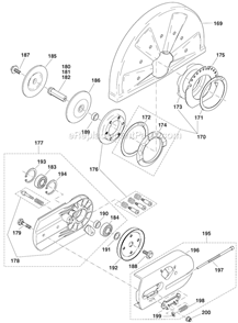 Page F Diagram and Parts List for DPC7300  Makita Concrete Saw