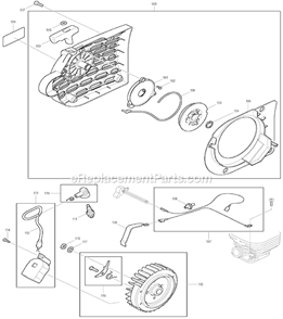 Page D Diagram and Parts List for DPC7301  Makita Concrete Saw