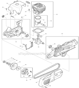 Page E Diagram and Parts List for DPC7301  Makita Concrete Saw