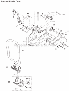 Page A Diagram and Parts List for DPC7311  Makita Concrete Saw