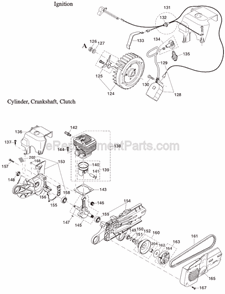 Page D Diagram and Parts List for DPC7311  Makita Concrete Saw