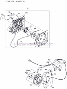 Page E Diagram and Parts List for DPC8112  Makita Concrete Saw