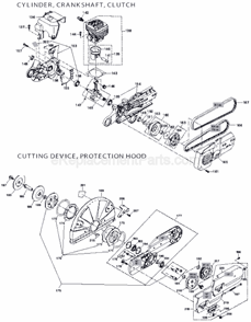 Page F Diagram and Parts List for DPC8112  Makita Concrete Saw