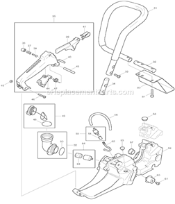 Page B Diagram and Parts List for DPC9500  Makita Concrete Saw
