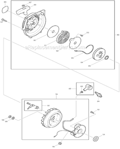 Page C Diagram and Parts List for DPC9500  Makita Concrete Saw